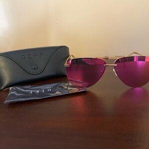 Diff Sunglasses - Tahoe Aviator Sunglasses De01-0181 GDPKN PRC